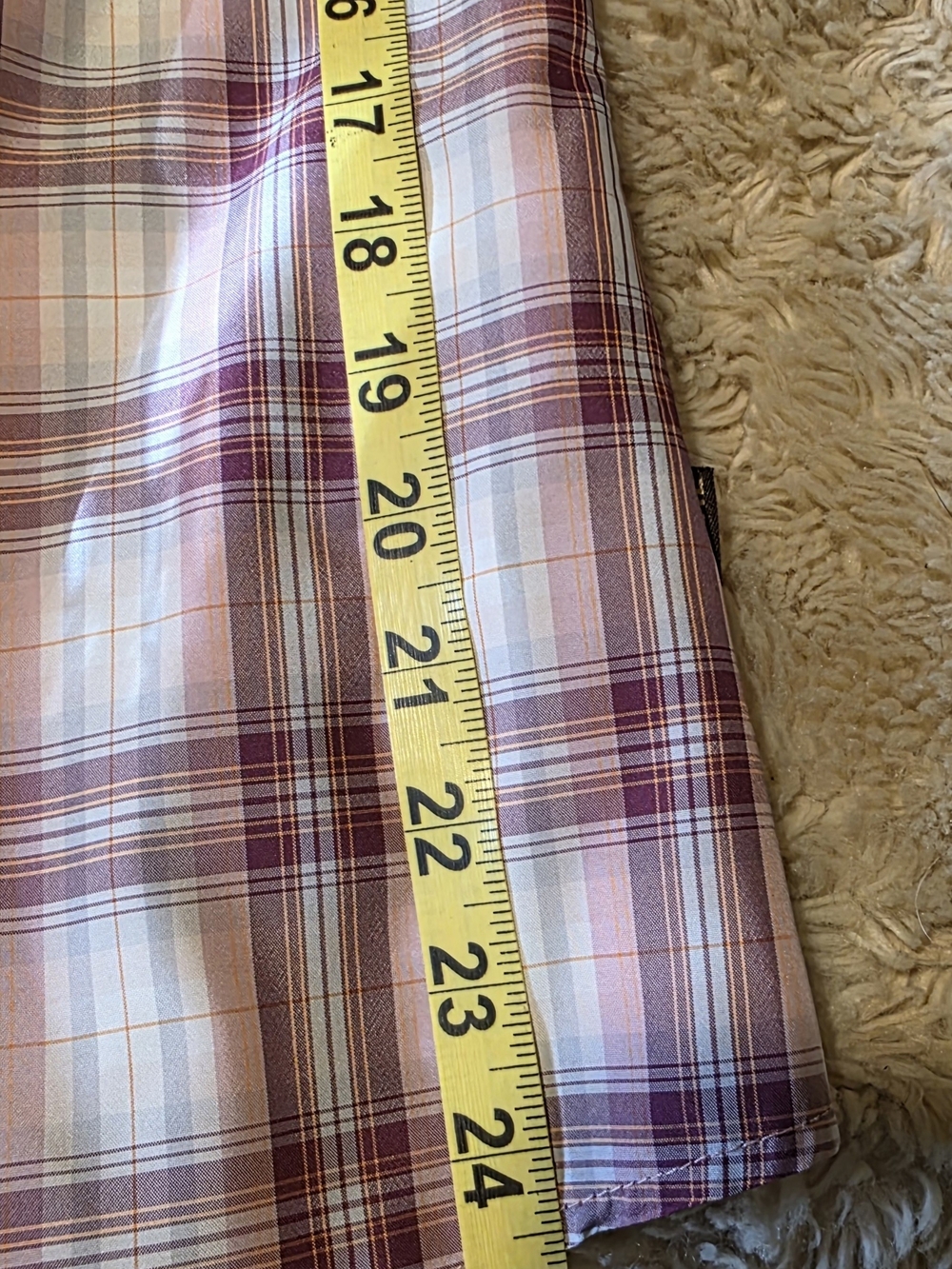 Kuhl Short-Sleeve Plaid Snap-Up Shirt - Burgandy/Pink/White - Picture 10 of 10